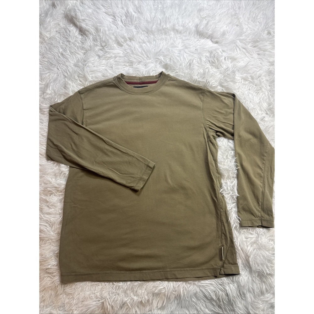 Vintage OshKosh B'Gosh Men's Large Long‎ Sleeve Shirt Olive Green Crew Workwear